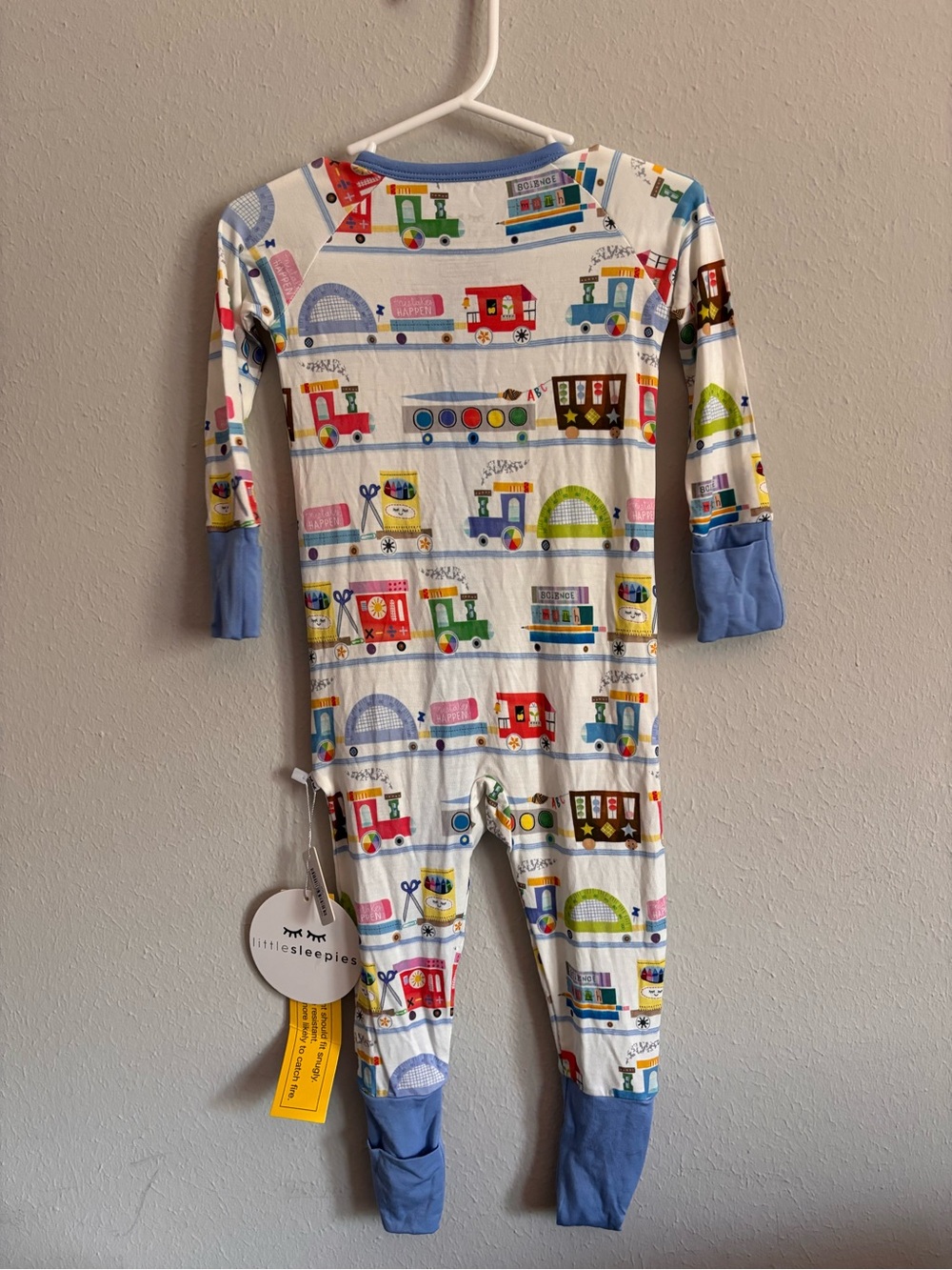 Little Sleepies 6-12 Education Train Pajamas NWT - Picture 3 of 5